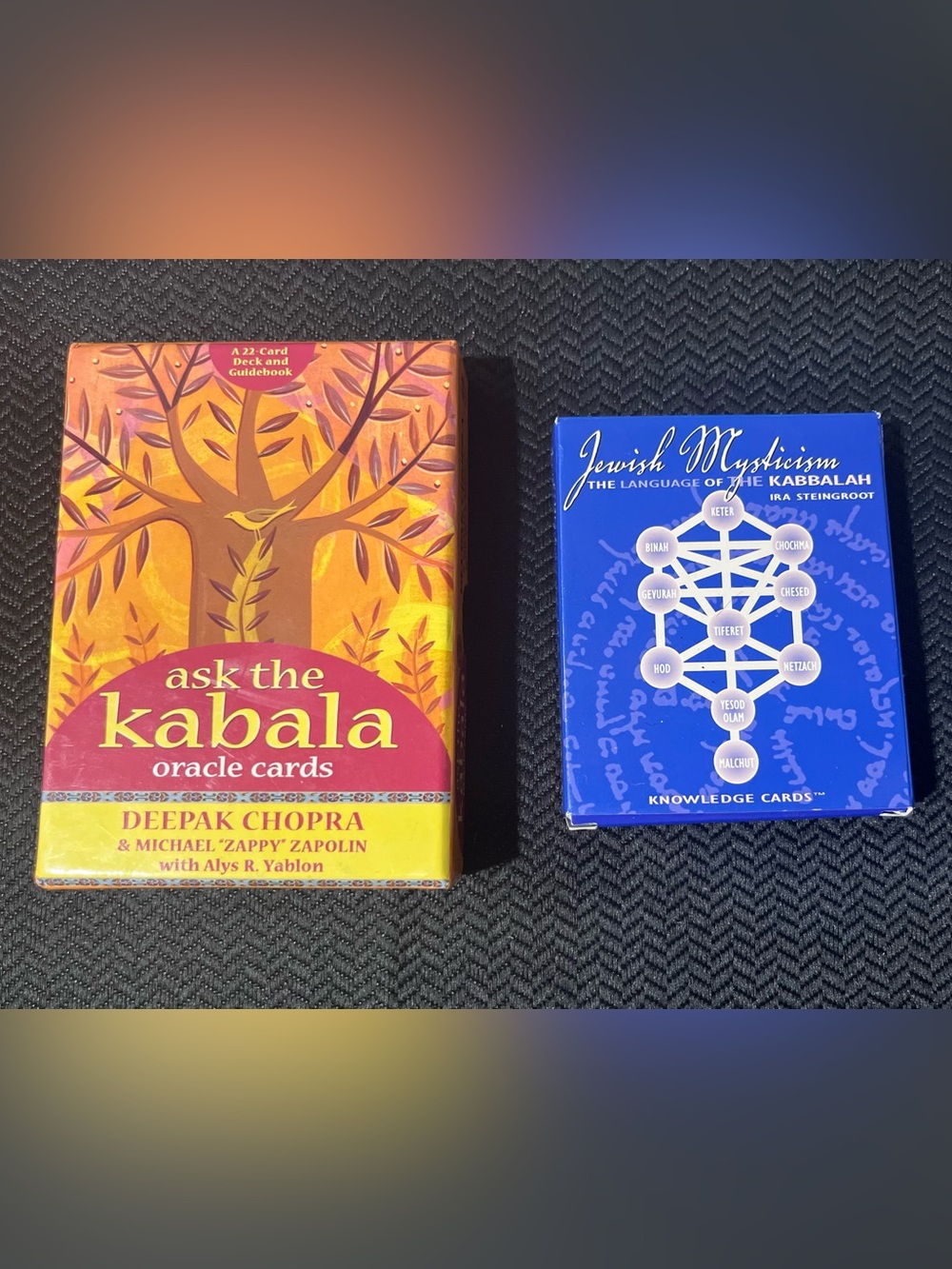 Ask the Kabala Oracle Deck & Jewish Mysticism Knowledge Cards Bundle Tarot